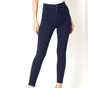 Foreign Exchange High Rise Skinny Jeans Dark Denim Blue 24